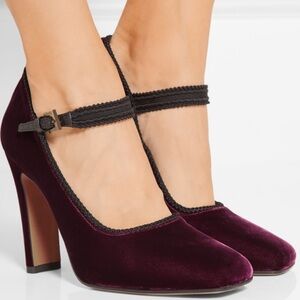 Etro Velvet Mary Jane Heels Size 39